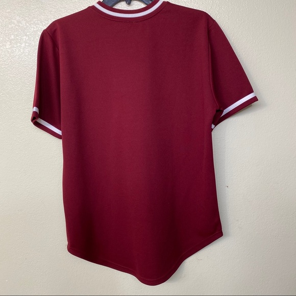 burgundy baseball jersey